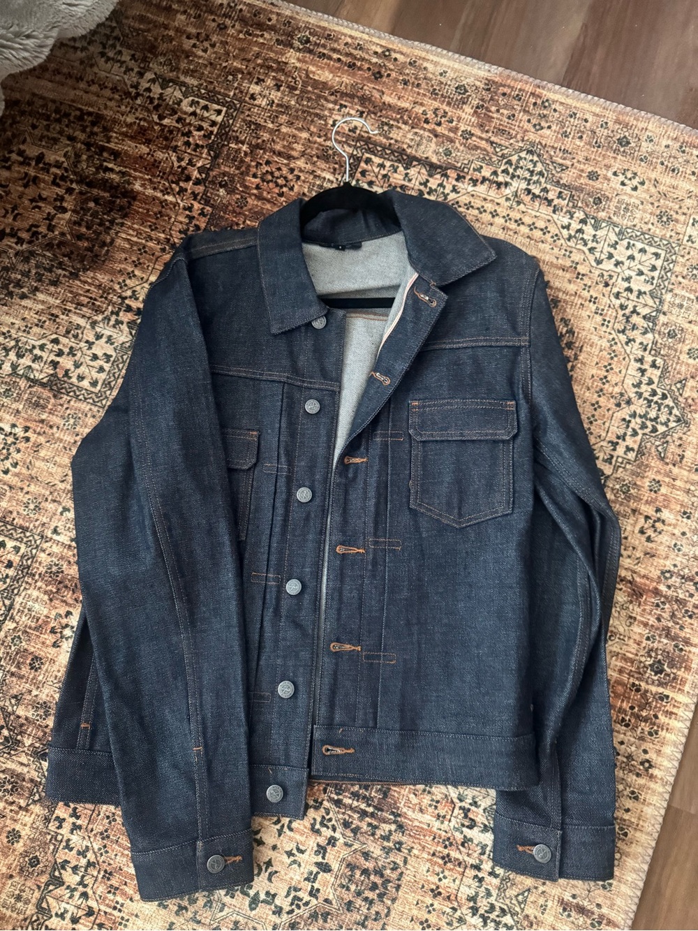 A.P.C. Dark Indigo Denim Trucker Jacket - Picture 2 of 3